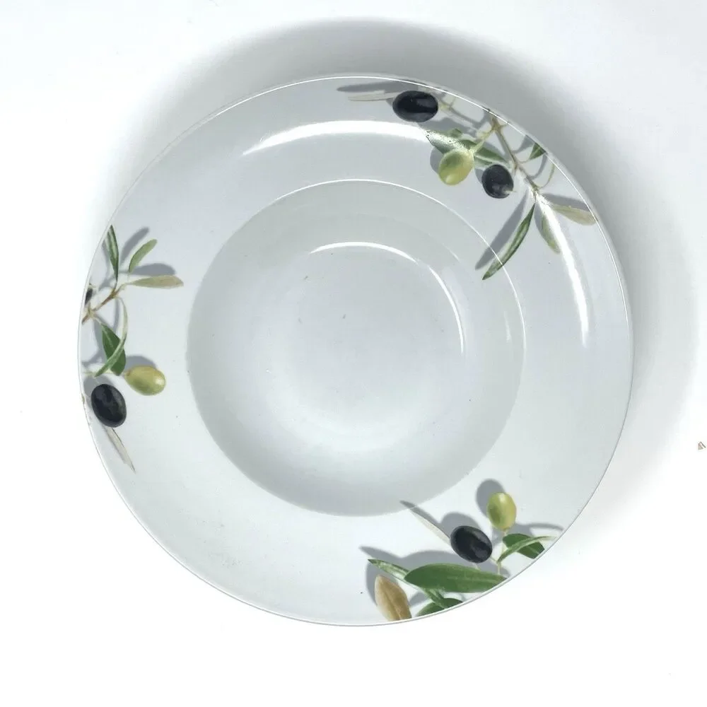 Gibson Meritage Wide Rim Serving‎ Bowl Olive Pattern 12